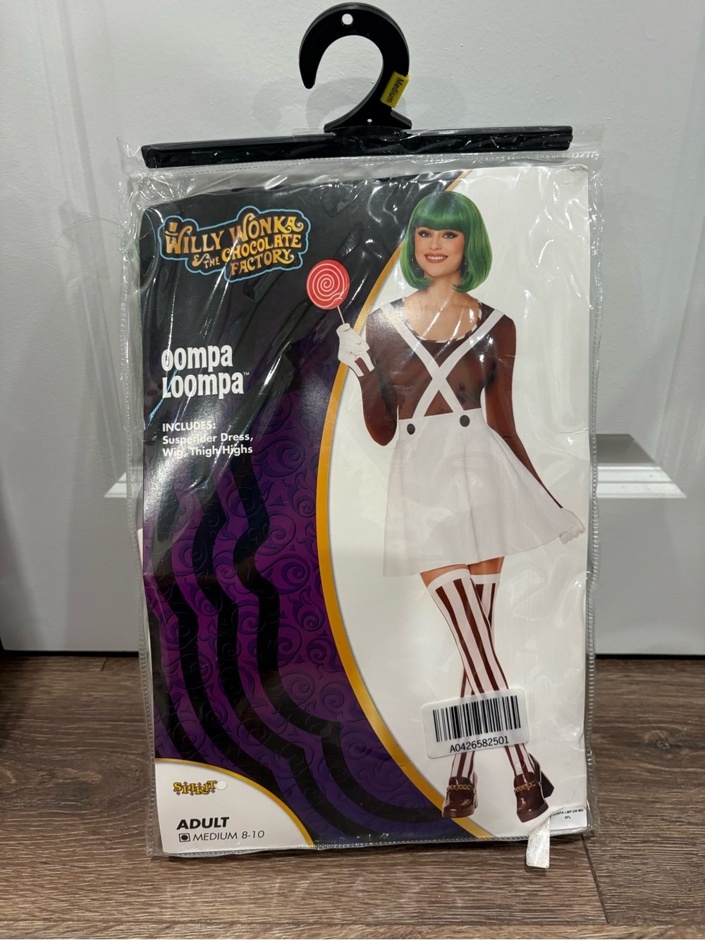 Willy Wonka Oompa Loompa Adult Costume - White/Green